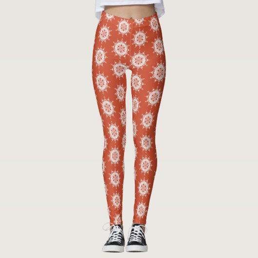 Terracotta Mandala Leggings (Voorkant)