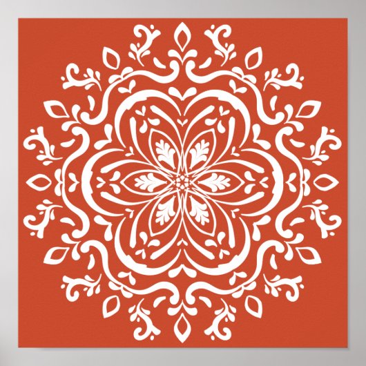 Terracotta Mandala Poster (Voorkant)