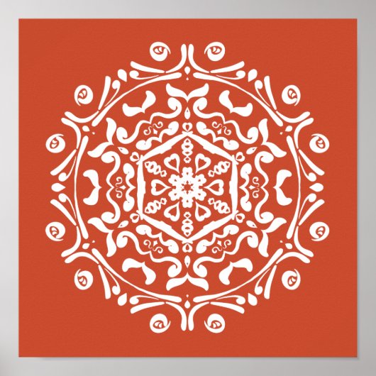 Terracotta Mandala Poster (Voorkant)