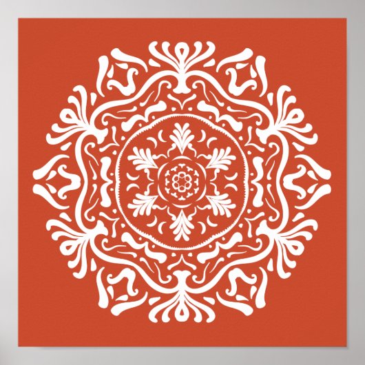Terracotta Mandala Poster (Voorkant)