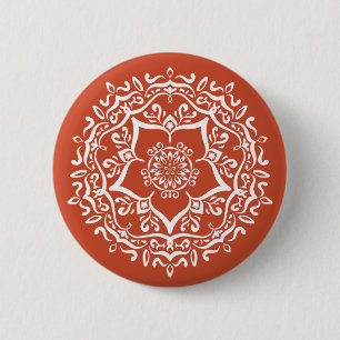 Terracotta Mandala Ronde Button 5,7 Cm