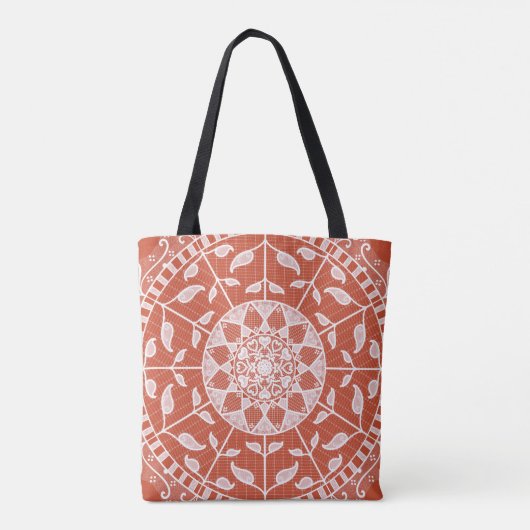 Terracotta Mandala Tote Bag (Achterkant)
