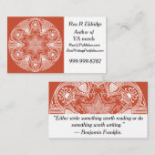 Terracotta Mandala Visitekaartje (Voorkant / Achterkant)