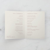 Terracotta | Manuscript Watermark Monogram Weddens Programma (Binnen)