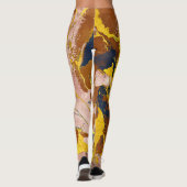 Terracotta marble textures leggings (Achterkant)