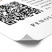 Terracotta Marine Blauw Bruiloft Huwelijksreis Fon Poster (Hoek)