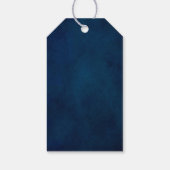 Terracotta Marine Blauw Geometrisch Bruiloft Welko Cadeaulabel (Achterkant)