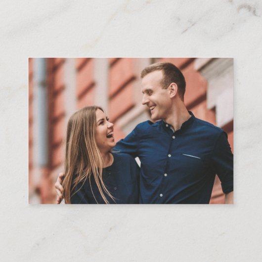 Terracotta Marine Blauw groen Bruiloft Website Informatiekaartje (Achterkant)