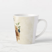 terracotta marine bloem latte mok (Rechts)