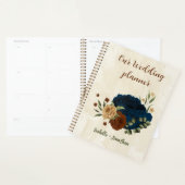 terracotta marineblauw bloem bruiloft planner (Display)