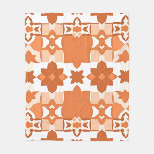 Terracotta Marokkaans tegelpatroon Fleece Deken