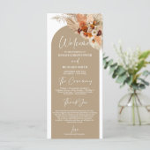 Terracotta Marokko heeft oranje koperen florboho v Programmakaart (Staand voorkant)