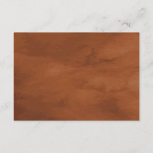 Terracotta Maroon Floral Pampas Wedding Details Informatiekaartje (Achterkant)