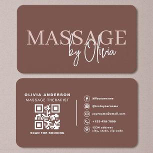 Terracotta Massage Therapie QR Code Visitekaartje