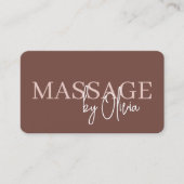 Terracotta Massage Therapie QR Code Visitekaartje (Voorkant)
