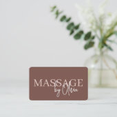 Terracotta Massage Therapie QR Code Visitekaartje (Staand voorkant)