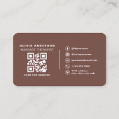 Terracotta Massage Therapie QR Code Visitekaartje (Achterkant)