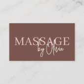 Terracotta massagetherapeut QR-code Visitekaartje (Voorkant)