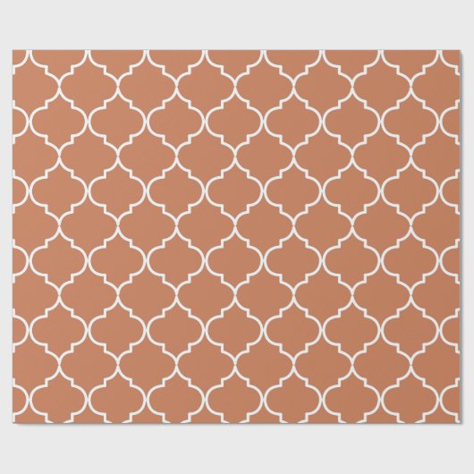 Terracotta Mediterranean Moroccan Pattern Cadeaupapier (Vlak)