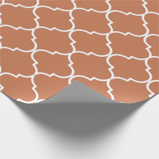 Terracotta Mediterranean Moroccan Pattern Cadeaupapier (Hoek)