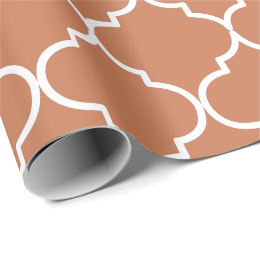 Terracotta Mediterranean Moroccan Pattern Cadeaupapier (Rol Hoek)