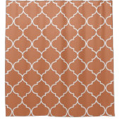 Terracotta Mediterranean Moroccan Pattern Douchegordijn (Voorkant)