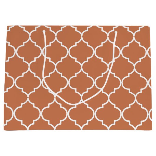 Terracotta Mediterranean Moroccan Pattern Groot Cadeauzakje (Voorkant)