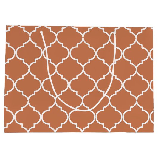 Terracotta Mediterranean Moroccan Pattern Groot Cadeauzakje (Achterkant)
