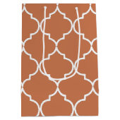 Terracotta Mediterranean Moroccan Pattern Medium Cadeauzakje (Achterkant)