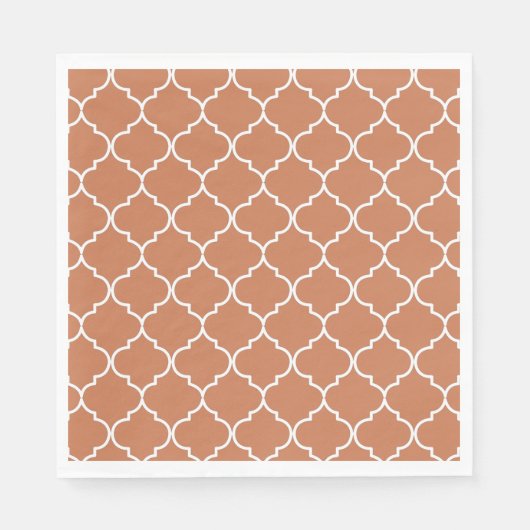 Terracotta Mediterranean Moroccan Pattern Servet (Voorkant)