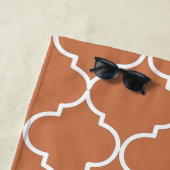 Terracotta Mediterranean Moroccan Pattern Strandlaken (In situ)