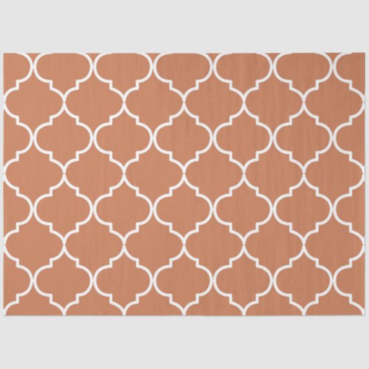 Terracotta Mediterranean Moroccan Pattern Tissuepapier (Voorkant)