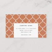 Terracotta Mediterranean Moroccan Professional Visitekaartje (Achterkant)