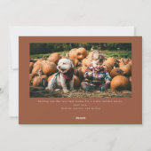 Terracotta Merry Woofmas Dog Christmas Feestdagenkaart (Achterkant)