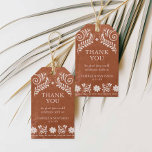 Terracotta Mexicaanse bruiloft Dank u Cadeaulabel<br><div class="desc">Bedank uw gasten met deze terracotta Mexicaanse bruiloft labels,  met een rustiek ontwerp met moderne flair. Perfect voor het toevoegen van een oprechte touch aan uw bruiloft gunsten." - Overeenkomende items in onze Terracotta Papel Picado Collectie</div>