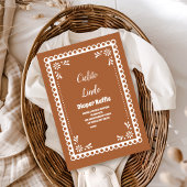 Terracotta Mexicaanse Cielito Lindo Diapper Raffle Informatiekaartje