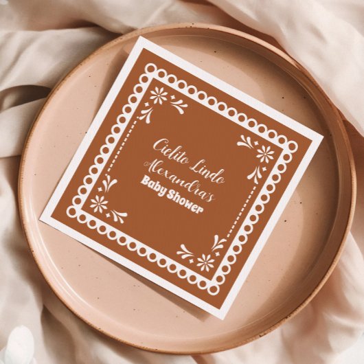 Terracotta Mexican Cielito Lindo Baby shower Servet