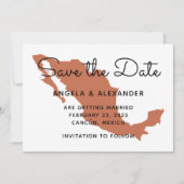 Terracotta Mexican Destination Wedding Save The Date (Voorkant)