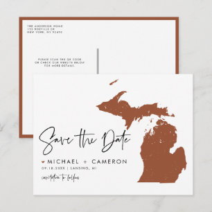 Terracotta Michigan Kaart QR Code Opslaan van de D