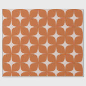 Terracotta Mid Century Modern Elegant Boho Cadeaupapier (Vlak)