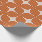 Terracotta Mid Century Modern Elegant Boho Cadeaupapier (Hoek)