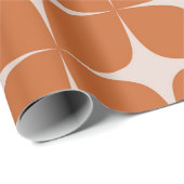 Terracotta Mid Century Modern Elegant Boho Cadeaupapier (Rol Hoek)