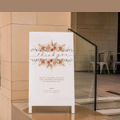 Terracotta Minimal Script Bedankt Brief bruiloft Poster