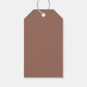 Terracotta Minimal Weddenschap Dank je Labels Cadeaulabel (Achterkant)