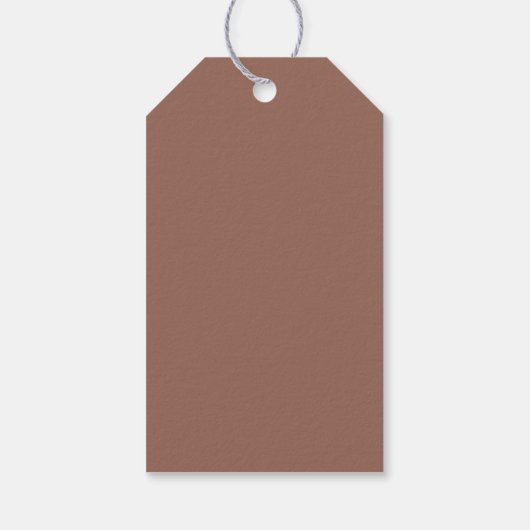 Terracotta Minimal Weddenschap Dank je Labels Cadeaulabel (Achterkant)