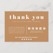 Terracotta Minimale Dank u bestelt Kleine Ondernem Informatiekaartje (Voorkant)