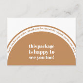 Terracotta Minimale Dank u bestelt Kleine Ondernem Informatiekaartje (Achterkant)