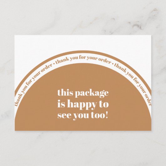 Terracotta Minimale Dank u bestelt Kleine Ondernem Informatiekaartje (Achterkant)