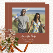 Terracotta minimale foto QR-code Sla de datum op Kaart