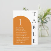 Terracotta Minimale tabel Aantal zitplaatsen Kaart (Staand voorkant)